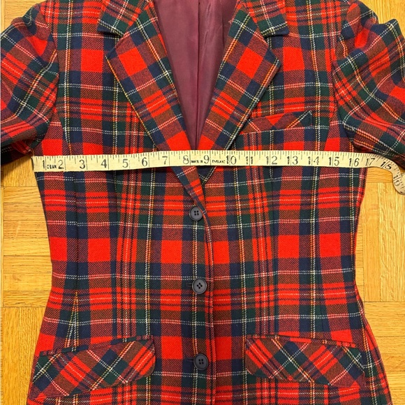 Vintage Pendleton Red Plaid Blazer - Picture 11 of 15